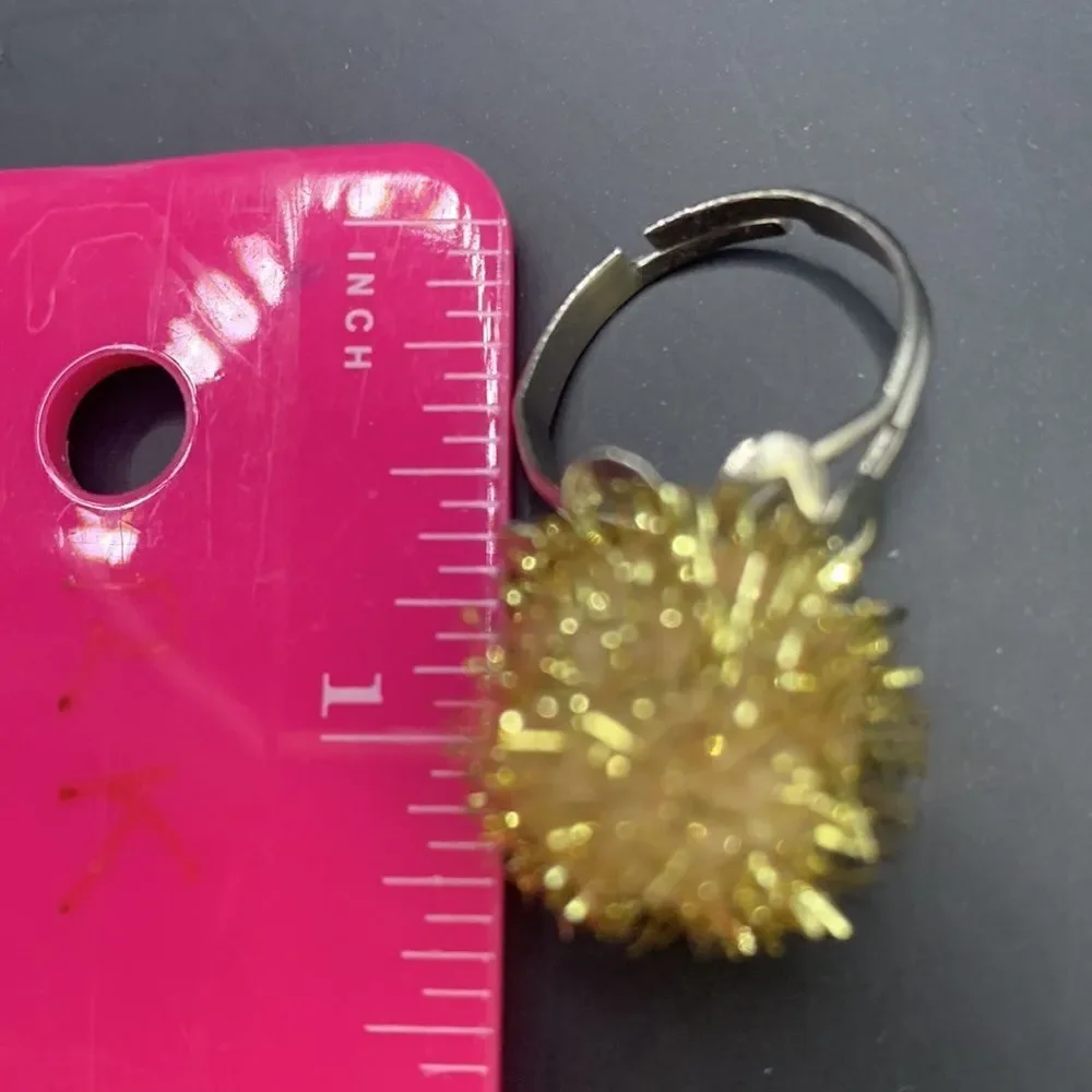 Fun Gold Tinsel Ring